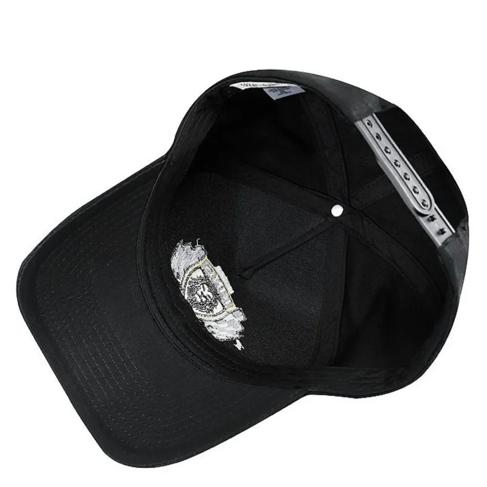 NWT Wembley Men’s Black Motor King Embroidered Baseball Cap - Snap Back